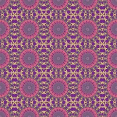 Geometric fabric pattern floral background design