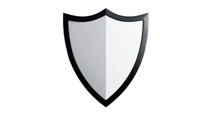a black and white shield on a wall