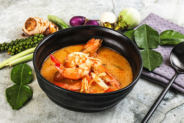 Tom Yum soup with prawn