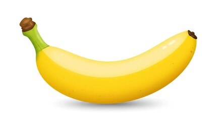 Ripe Fresh Banana on White Background