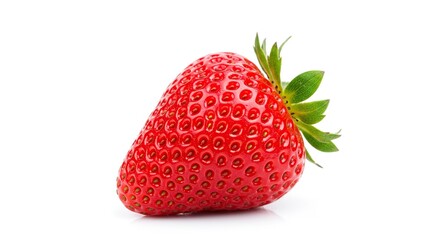 Fresh Ripe Strawberry on White Background