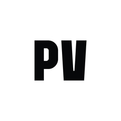PV monogram logo design letter text name symbol monochrome logotype alphabet character simple logo