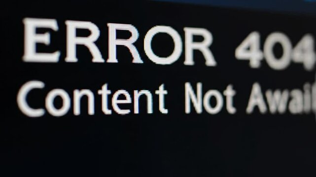 Error message displays on a computer screen during website access