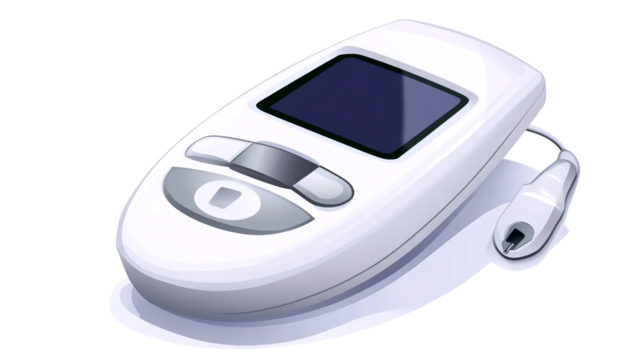 Detailed Glucose Meter Illustration