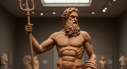 terracotta Poseidon, sculpture
