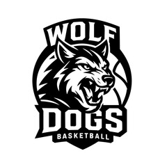 Wolf Dogs Sport Logo Animal Icon Symbol