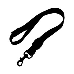 Wrist Lanyard Strap with Lobster Claw Clasp Silhouette Vector Illustration