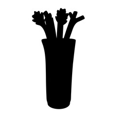 Bloody Mary Icon Isolated on White Silhouette Vector Illustration