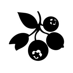 Blueberry Fruit Minimalist Silhouette Vector Illustration