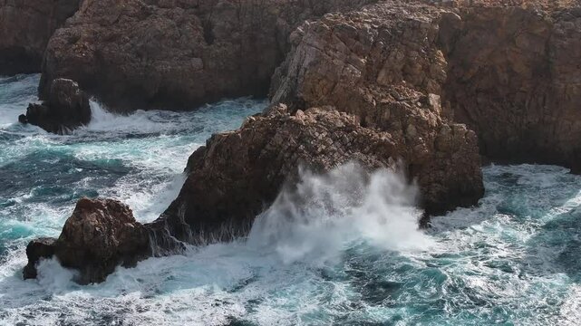 Faro de Punta Nati en la Isla de Menorca, Baleares