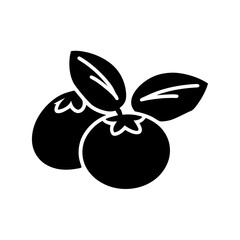 Blueberry Fruit Minimalist Silhouette Vector Illustration