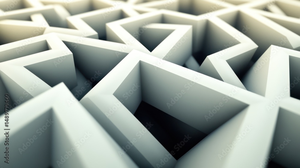 Aufkleber abstract geometric shapes, complex pattern, 3d rendering, background texture, design element