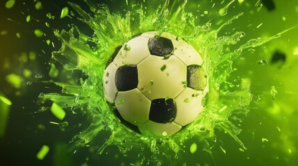 Fototapeta premium Soccer ball explosion (2)