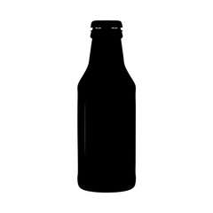 Kombucha bottle black silhouette soft drink icon vector illustration