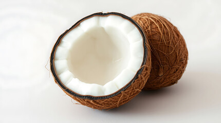 coconut on white background