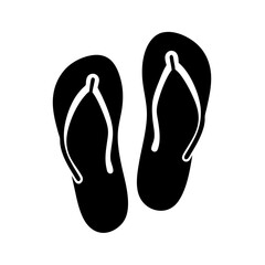 Flip flops pair on white background vector illustration