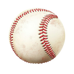 Vintage Baseball: A Close-Up View of a Well-Used Baseball Ball