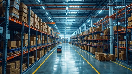 Modern Logistics Hub - Efficient Automated Sorting