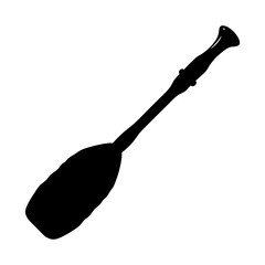 Single canoe paddle minimalist design vector illustration