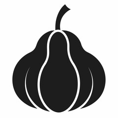 Ambercup Squash silhouette icon on white background