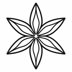 Anise outline icon on white background