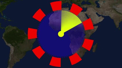 technology rotated animated, Object location detection technology and signal wave - Powered by Adobe