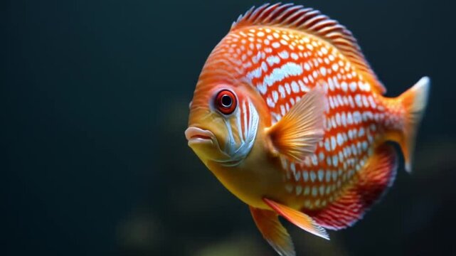 Brown and Yellow Tang fish in water Video. Ai generated.