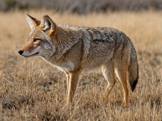 Coyote Crouching to Stalk Pose
