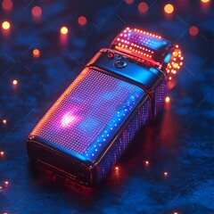 LED Lighter with Sound-Sensitive Light Reaction Illustration