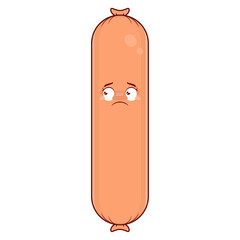 sausage crying face cartoon cute