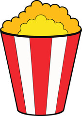 popcorn with white background