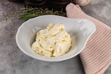 Italian soft young cheese stracciatella