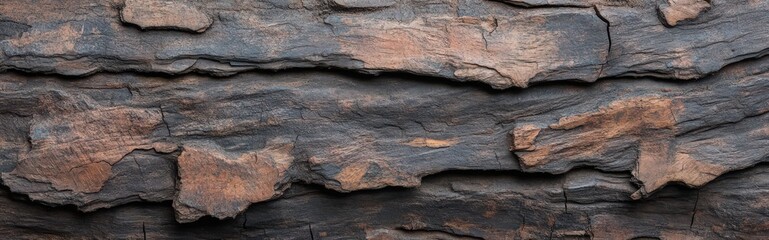 Fototapeta premium Cracked Dry Wood Surface with Natural Erosion