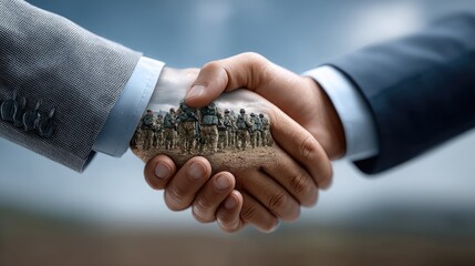 Business partnership with military support