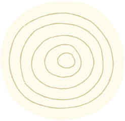 シンプルな手描きの玉ねぎ断面イラスト
