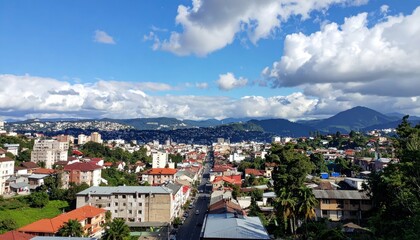 Obraz premium Tension in Cityscape Amid Unrest in Urban Environment