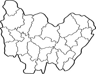 freehand drawing of Dijon city map.