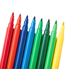 colored pencils isolated on white background