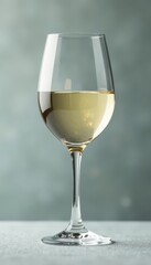 Elegant white wine glass, textured background, art, graphic