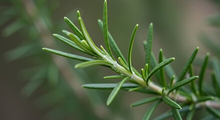 Rosemary Sprig: A Close-Up View of Aromatic Herb