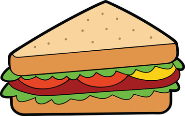 sandwich with cheese and vegetables
