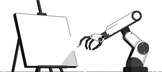 Robotic Arm Painting Abstract Art