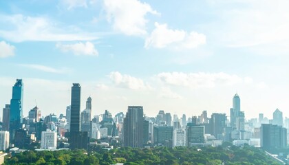 Fototapeta premium Cityscape with Focus on Background Elements Adding Context and Scale