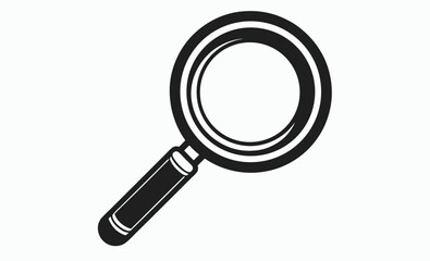 Magnifying glass icon, Search tool silhouette, Zoom symbol vector
