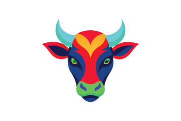 cow on white background