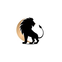 Obraz premium Powerful lion logo abstract vector high resolution photo