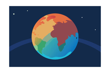 planet earth and moon