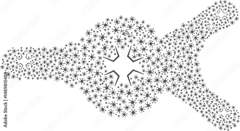 Poster drone swarm pattern vector