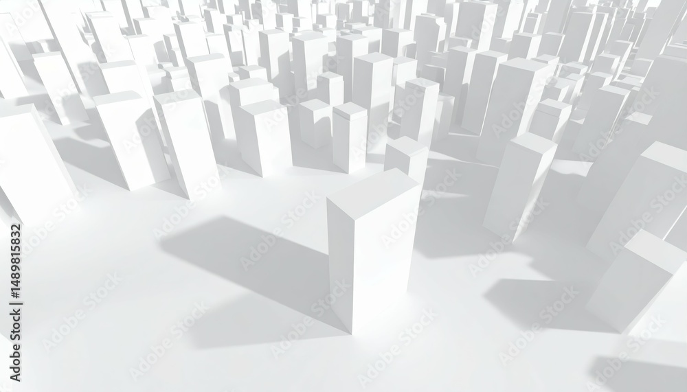 Aufkleber abstract cityscape with focus on shadows and patterns on surfaces