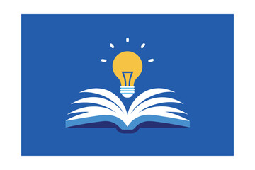 open book with light bulb